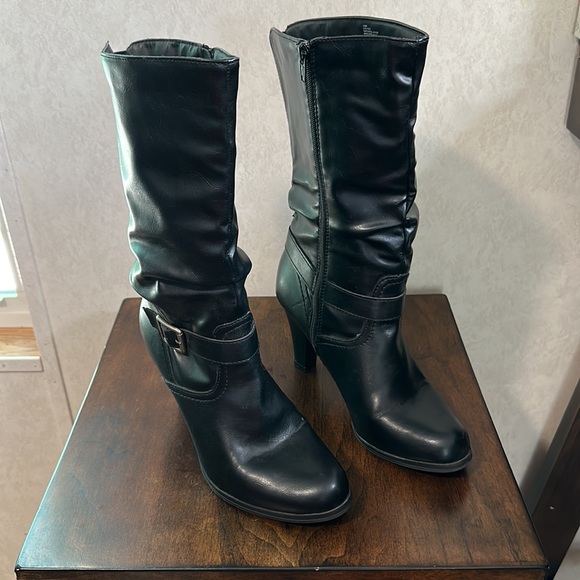 Black 3.5 inch boots Arizona Jeans size 10 - Picture 3 of 7